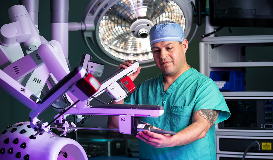 Victor Barron works in the operating room