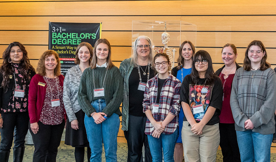 COD leadership and faculty celebrate the inaugural class of the Women in STEM mentorship program.